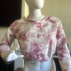 Balance Athletica Pink Tie-Dye Crop Top